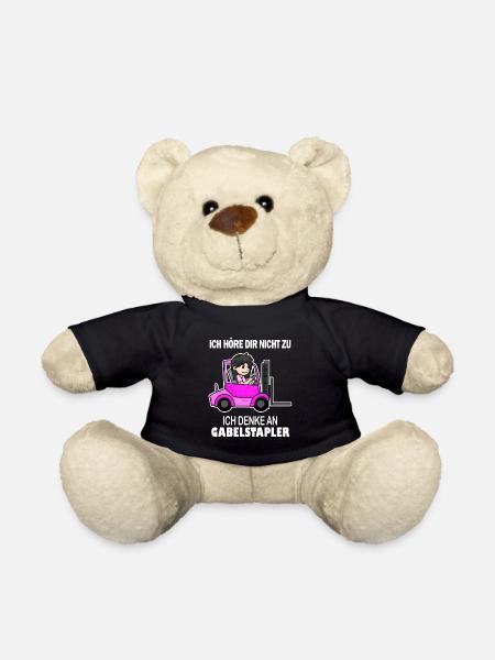 Staplerfahrerin Gabelstapler Lager Logistik Damen - Teddy - Schwarz