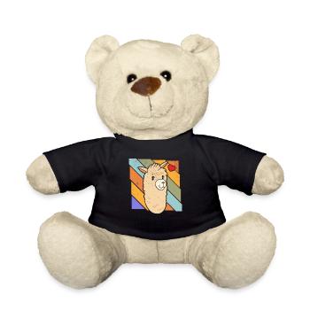 Llama Farmer - Alpaca Llamas Lover - Teddy Bear - black - Front