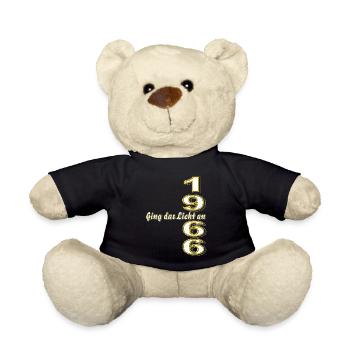 GEBURTSTAG JAHRESZAHL 1966 - Teddy - Schwarz - Vorne