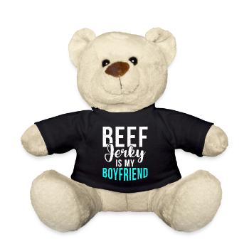 Beef Jerky Gift Beef Jerky Lover - Teddy Bear - black - Front
