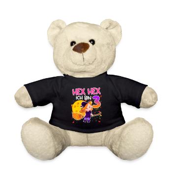 3rd birthday girl 3 years - Teddy Bear - black - Front