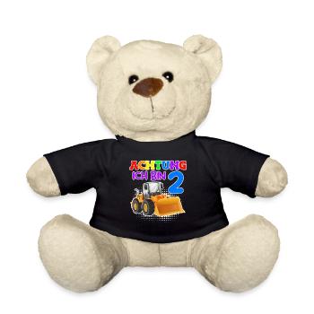 2. Geburtstag Junge 2 Jahre - Teddy - Schwarz - Vorne