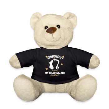 Hearing impaired Deaf childbearing language - Teddy Bear - black - Front