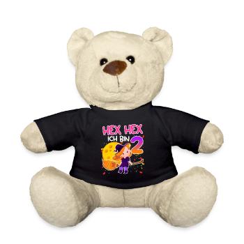 2. Geburtstag Mädchen 2 Jahre - Teddy - Schwarz - Vorne