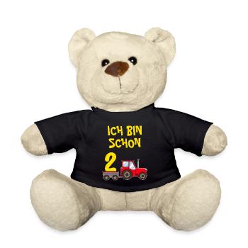 2. Geburtstag Junge 2 Jahre - Teddy - Schwarz - Vorne