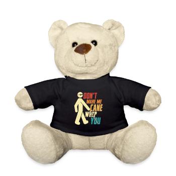Don't Make Me Cane Whip You Impaired Blindness - Teddy Bear - black - Front