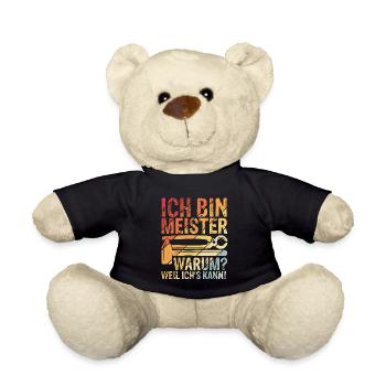 Ich Bin Meister, Warum Weil Ich's Kann Meistertite - Teddy - Schwarz - Vorne