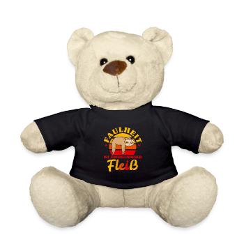 Faultier Design für faulen Kollegen im Büro - Teddy - Schwarz - Vorne