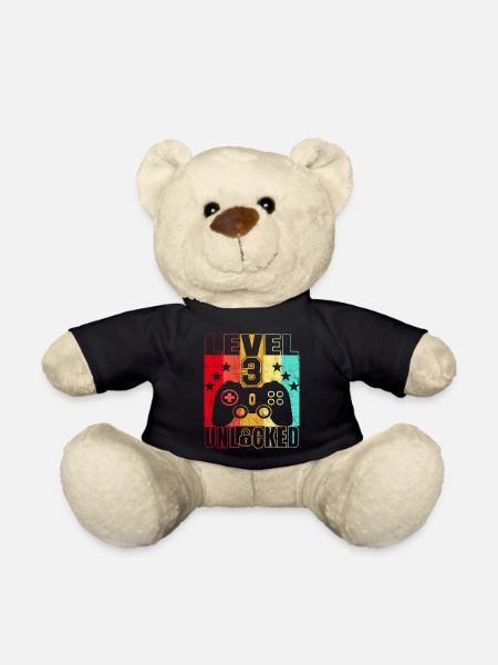 Chemise anniversaire 3 ans Gamer 3. - Nounours - noir