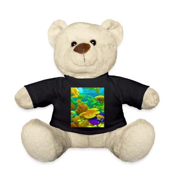 Illustration de récifs coralliens pour les amoureux de l’océan - Nounours - noir - Devant