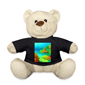 Illustration de récifs coralliens pour les amoureux de l’océan - Nounours - noir - Devant