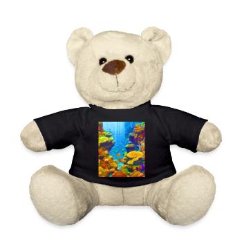 Illustration de récifs coralliens pour les amoureux de l’océan - Nounours - noir - Devant