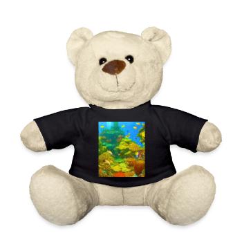 Illustration de récifs coralliens pour les amoureux de l’océan - Nounours - noir - Devant