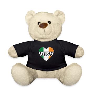 Drapeau irlandais Irlande Fier trèfle drôle - Nounours - noir - Devant
