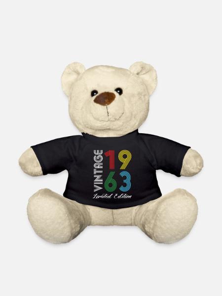 Vintage 1963 Vintage Geburtstag Retro Vintage - Teddy - Schwarz