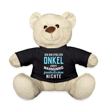 Ich bin stolzer Onkel einer fantastischen Nichte - Teddy - Schwarz - Vorne