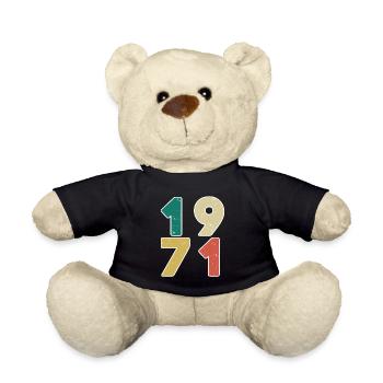 1971 - Born 1971 - Year of construction 1971 - Teddy Bear - black - Front