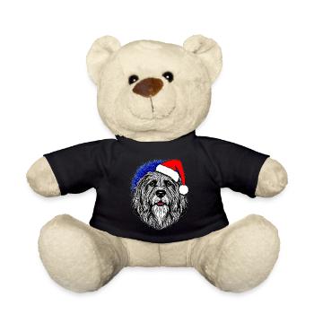 Weihnachten Hund süß lustig Hunde Tier Welpe 9 - Teddy - Schwarz - Vorne