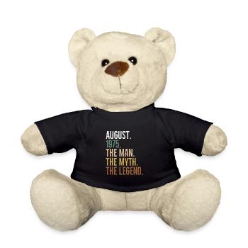 August 1975 The Man The Myth The Legend - Teddy Bear - black - Front