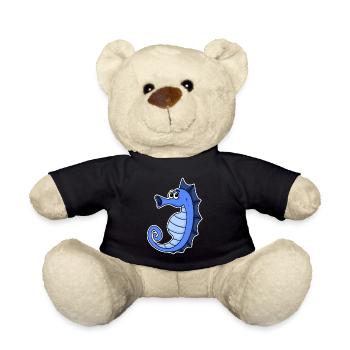Seepferd Blau - Teddy - Schwarz - Vorne
