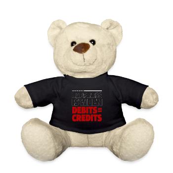 Happiness Is When Debits = Credits - Accountant - Teddy Bear - black - Front