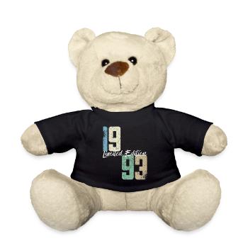 30 ans né en 1993 rétro 30e anniversaire - Nounours - noir - Devant