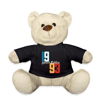 30 ans né en 1993 rétro 30e anniversaire - Nounours - noir - Devant