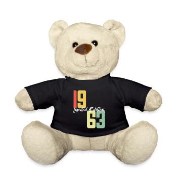60 Jahre Jahrgang 1963 Retro 60. Geburtstag - Teddy - Schwarz - Vorne