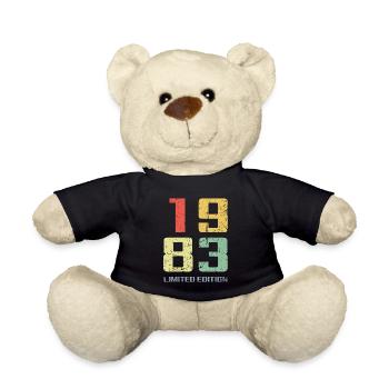 40 ans né en 1983 rétro 40e anniversaire - Nounours - noir - Devant