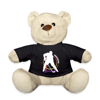 Eishockey Eishockeyspieler Spieler Vintage Retro - Teddy - Schwarz - Vorne