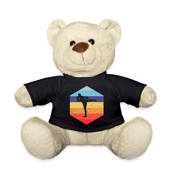 Women's Thai Boxer Thai Muay Thai Thaiboxing - Teddy Bear - black - Front