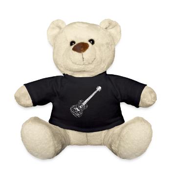 Guitar With Cats Guitar Player Cat Lover Guitarist - Teddy Bear - black - Front