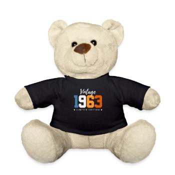 60 Jahre Jahrgang 1963 Retro 60. Geburtstag - Teddy - Schwarz - Vorne