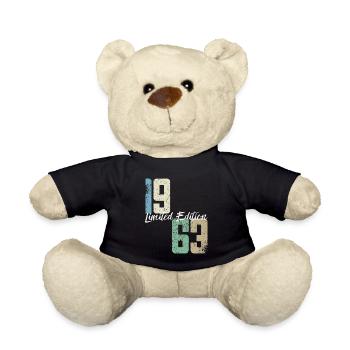 60 Jahre Jahrgang 1963 Retro 60. Geburtstag - Teddy - Schwarz - Vorne
