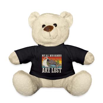 Not all who wander around are lost - Teddy Bear - black - Front
