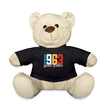60 Jahre Jahrgang 1963 Retro 60. Geburtstag - Teddy - Schwarz - Vorne