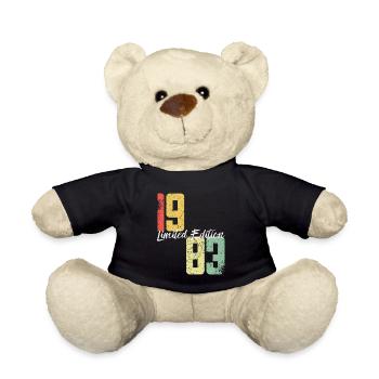 40 ans né en 1983 rétro 40e anniversaire - Nounours - noir - Devant