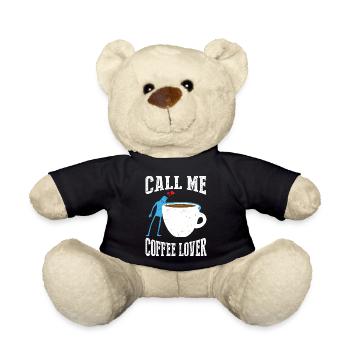 Call me coffee lover - Teddy Bear - black - Front