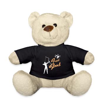 Fast Food Retro Funny Archery Hunting Designs - Teddy Bear - black - Front