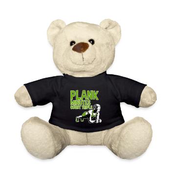 Plank Minutes Count Triple 2 - Teddy Bear - black - Front