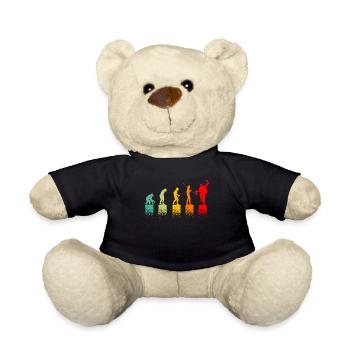 Evolution Aperitif Geschenkidee Lustiger Mann - Teddy - Schwarz - Vorne