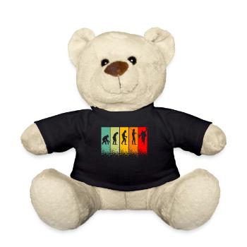 Evolution Geschenk Humor Aperitif Retro - Teddy - Schwarz - Vorne