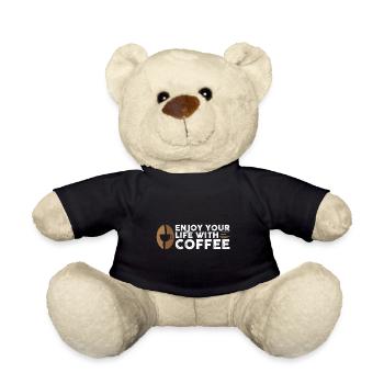 Enjoy your life with coffee - Teddy Bear - black - Front