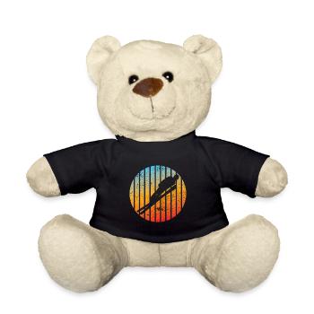 Skispringer Skifliegen Wintersport Skisprung Ski - Teddy - Schwarz - Vorne