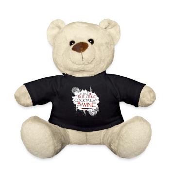 True Crime and Cocktails and Wine, Murder Show - Teddy Bear - black - Front