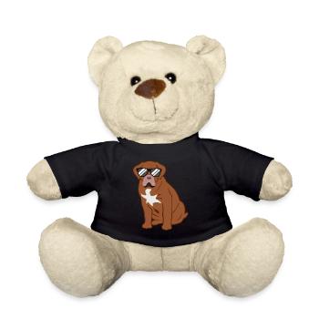 Bordeaux Grand Dague Chien Chien Amoureux Cadeau - Nounours - noir - Devant