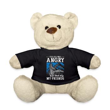 Marine Biology The Sea Was Angry Loves Marine Life - Teddy Bear - black - Front
