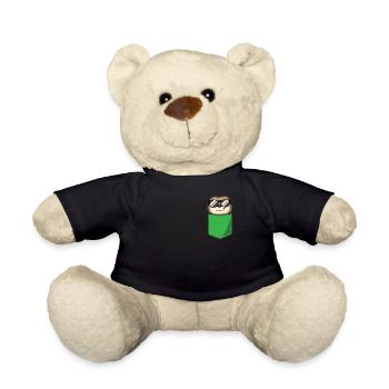 Suricate drôle dans la poche de poitrine Imprimer Cadeau - Nounours - noir - Devant