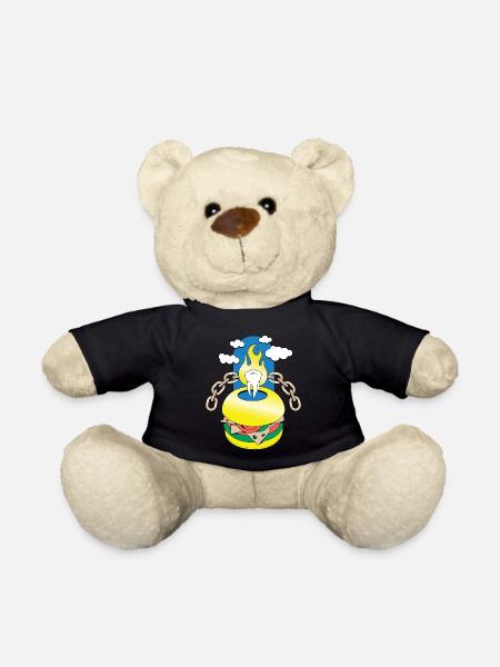 Burger und Zähne Burger und Zähne Inspiration spei - Teddy - Schwarz