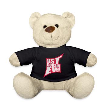 best cousin ever quote - Teddy Bear - black - Front